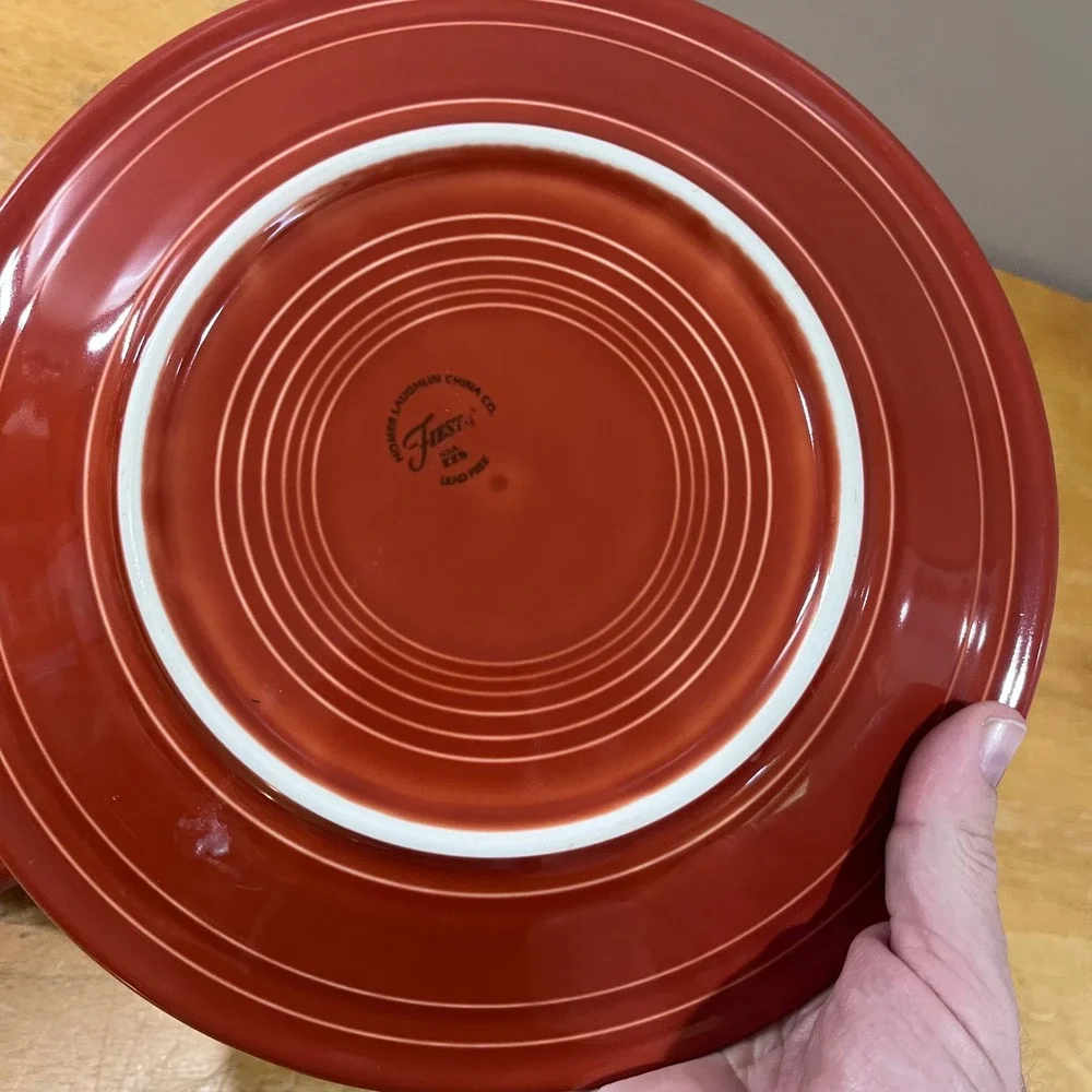 Fiesta Persimmon Dinner Plates‎ Set of 2 Art Deco MCM Homer Laughlin 10.5